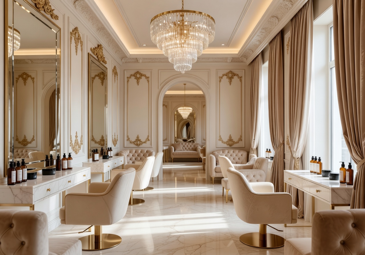 Elegant luxury salon interior